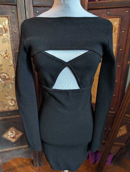 NBD Dresses & Skirts - NBD NWT Size Large L Black Cut Out Bodycon Mini Dress Party Cocktail Viscose